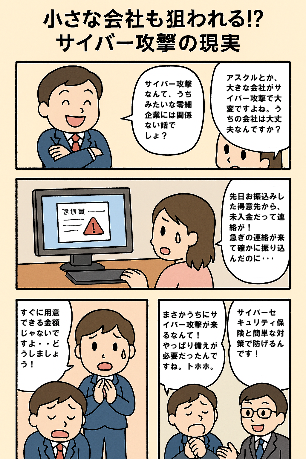 零細企業とサイバー攻撃　サイバー保険が得意先とのお取引条件になる世界へ